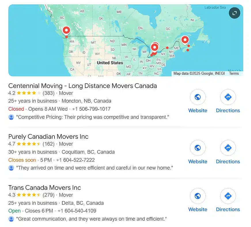 Local SEO gamification with map icons and local business highlights